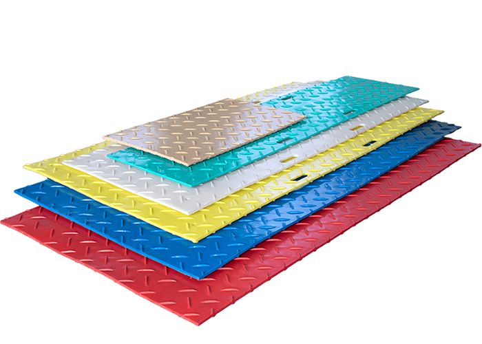Construction Vehicle Muddy Road Mat Access Anti Slip Plastic White Ground Protection Track Mats