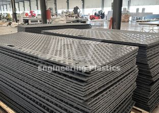 Construction Vehicle Muddy Road Mat Access Anti Slip Plastic White Ground Protection Track Mats